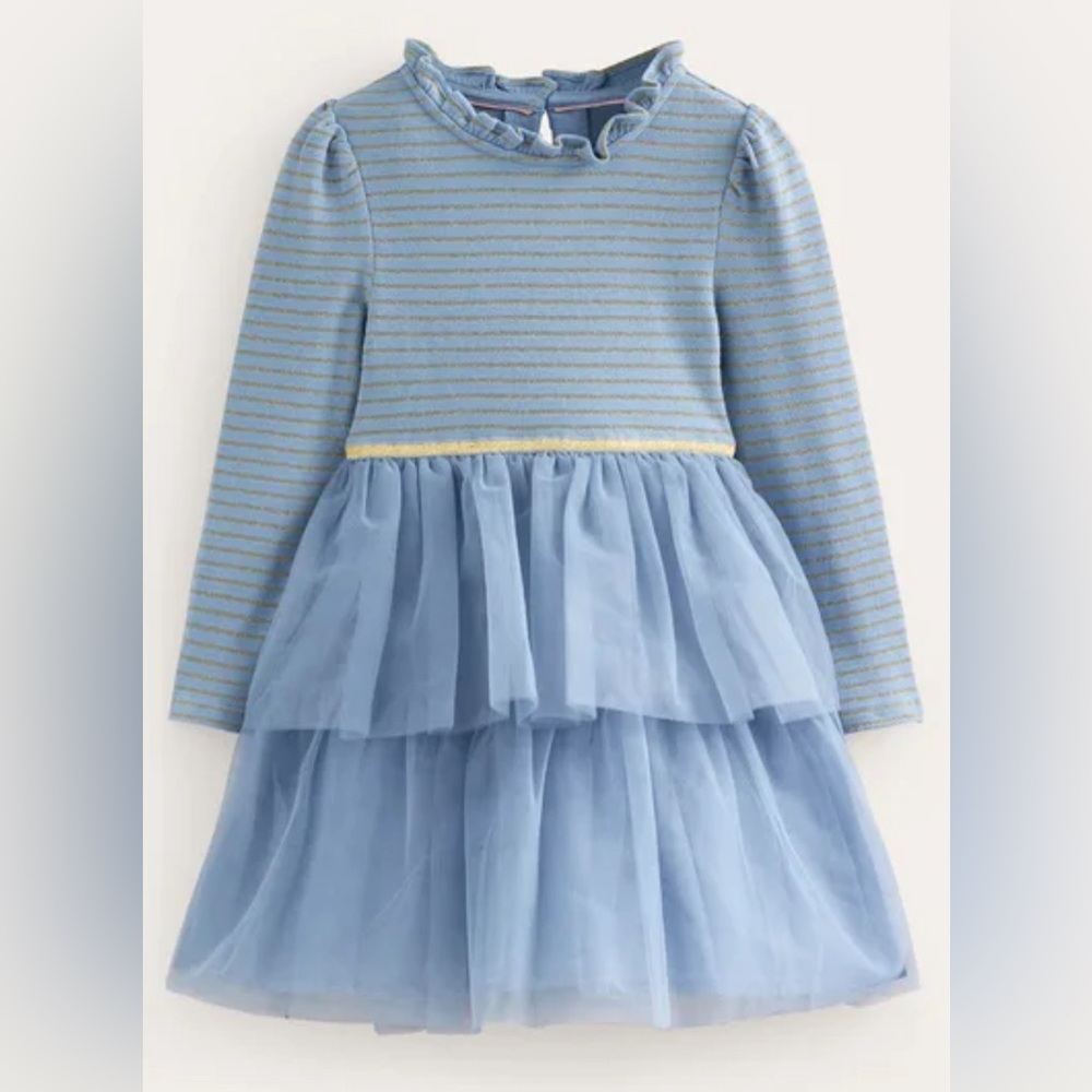 Mini Boden Jersey Tulle Mix Dress
